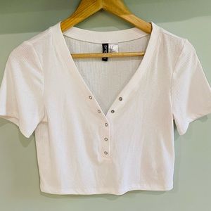 White crop top
